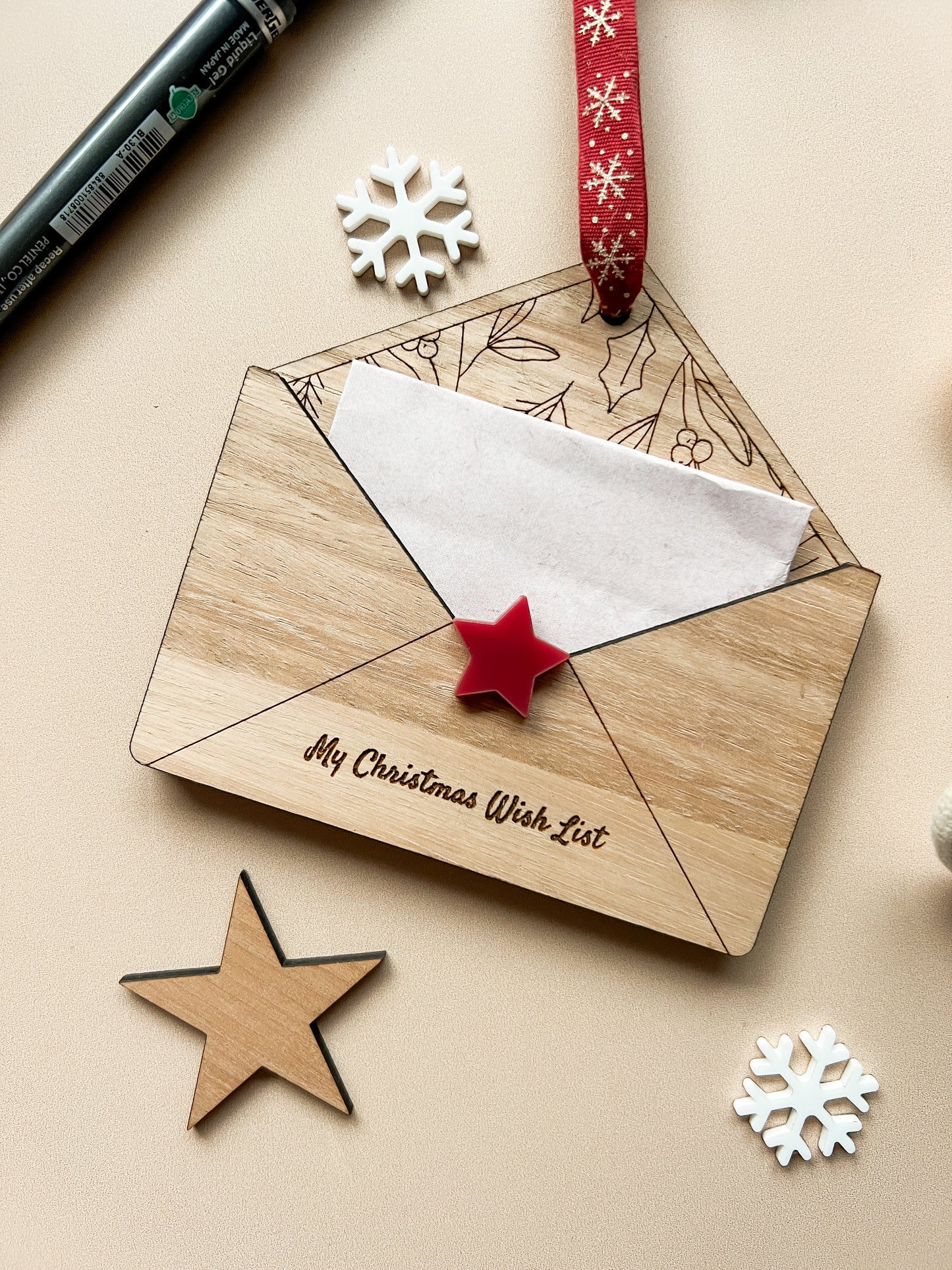 Wish List Envelope Ornament