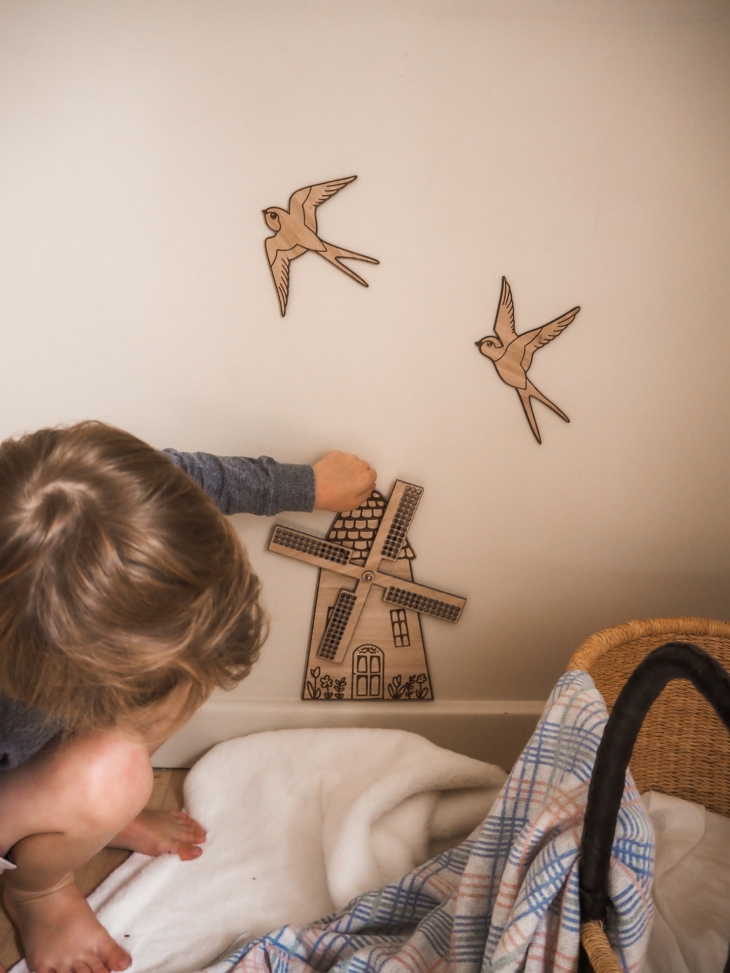 Spinning Windmill Wall Decor