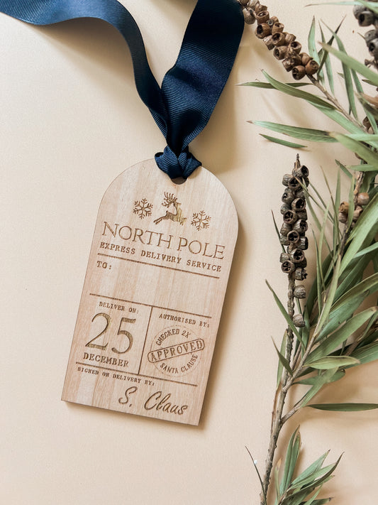 North Pole Gift Tag